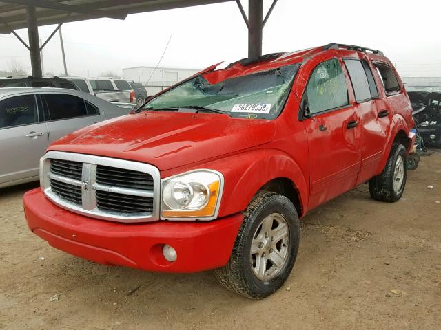 1D4HD48N05F595051 - 2005 DODGE DURANGO SL RED photo 2