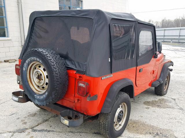 2J4FY19E5KJ102953 - 1989 JEEP WRANGLER / RED photo 4