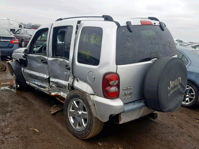 1J8GL58KX5W707936 - 2005 JEEP LIBERTY LI SILVER photo 3