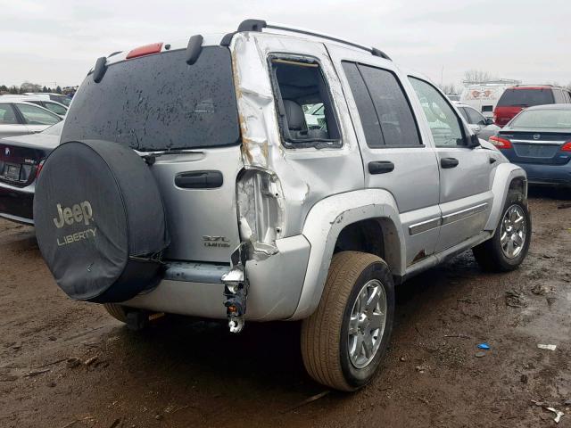 1J8GL58KX5W707936 - 2005 JEEP LIBERTY LI SILVER photo 4