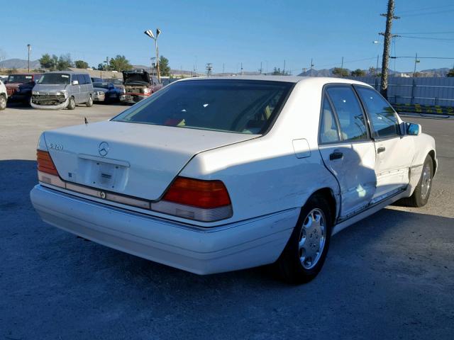 WDBGA32E0TA310166 - 1996 MERCEDES-BENZ S 320W WHITE photo 4