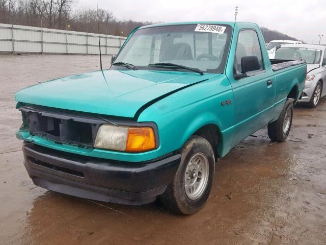 1FTCR10U4PTA07859 - 1993 FORD RANGER GREEN photo 2