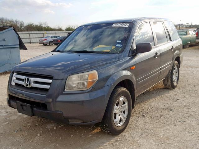 5FNYF28116B045243 - 2006 HONDA PILOT LX GRAY photo 2