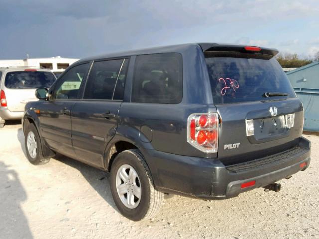 5FNYF28116B045243 - 2006 HONDA PILOT LX GRAY photo 3