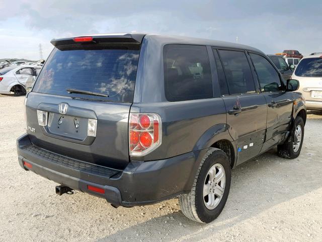 5FNYF28116B045243 - 2006 HONDA PILOT LX GRAY photo 4