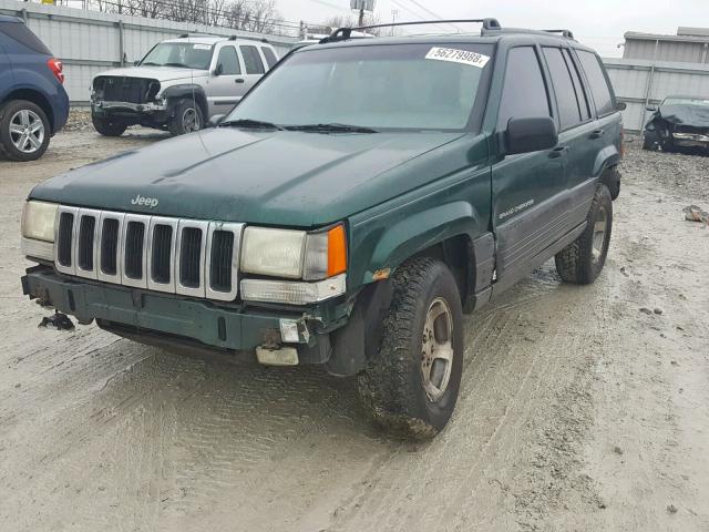 1J4GZ58S1WC162566 - 1998 JEEP GRAND CHER GREEN photo 2