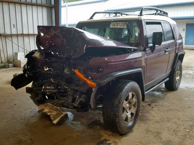 JTEBU11F770028471 - 2007 TOYOTA FJ CRUISER BURGUNDY photo 2