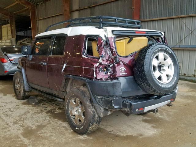 JTEBU11F770028471 - 2007 TOYOTA FJ CRUISER BURGUNDY photo 3