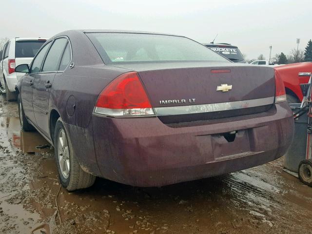 2G1WT58NX79261918 - 2007 CHEVROLET IMPALA LT MAROON photo 3