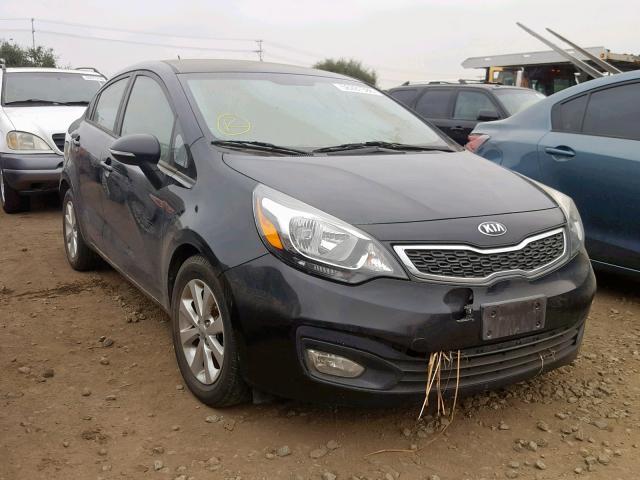 KNADN4A35E6353483 - 2014 KIA RIO EX BLACK photo 1