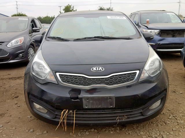 KNADN4A35E6353483 - 2014 KIA RIO EX BLACK photo 9