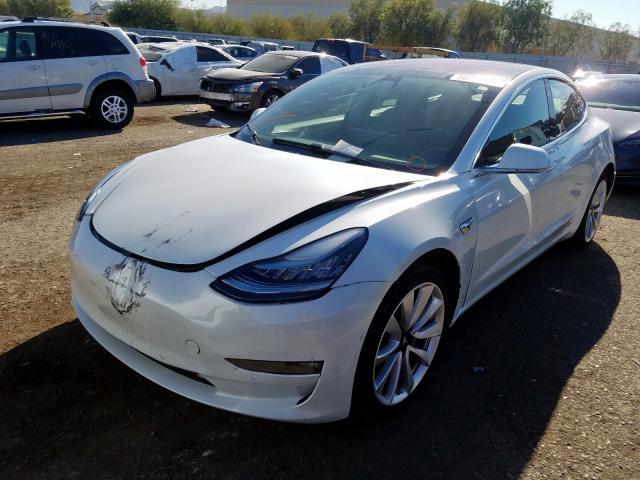 5YJ3E1EA7JF164791 - 2018 TESLA MODEL 3 WHITE photo 2