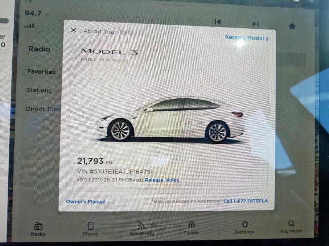 5YJ3E1EA7JF164791 - 2018 TESLA MODEL 3 WHITE photo 8