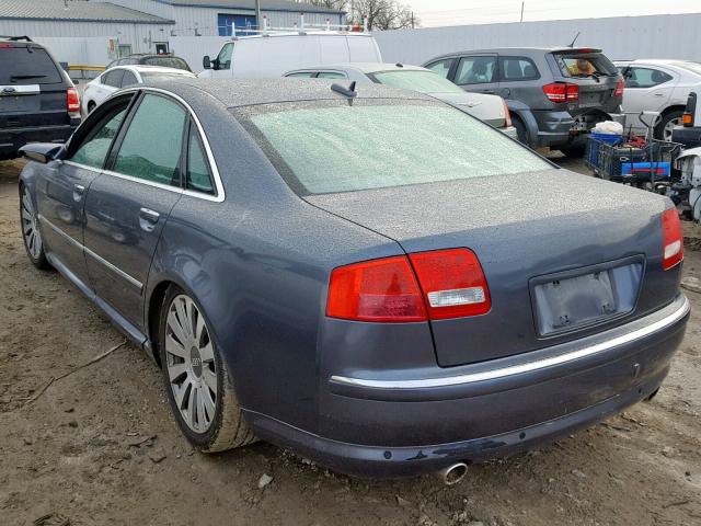 WAULL44E25N012837 - 2005 AUDI A8 4.2 QUA GRAY photo 3