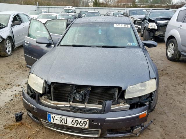 WAULL44E25N012837 - 2005 AUDI A8 4.2 QUA GRAY photo 7