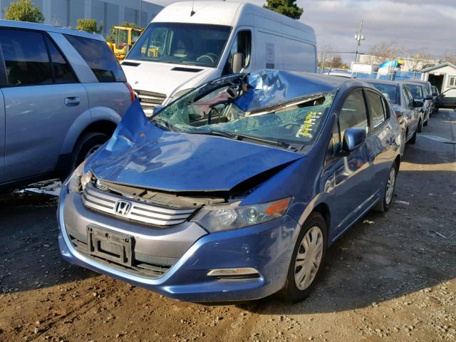 JHMZE2H52AS020212 - 2010 HONDA INSIGHT LX BLUE photo 2