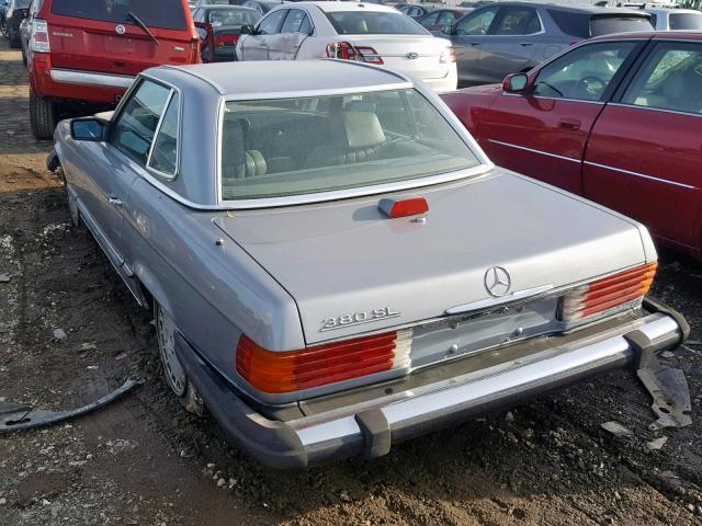 WDBBA45A7EA001273 - 1984 MERCEDES-BENZ 380 SL BLUE photo 3