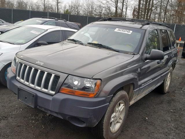 1J4GW48S24C425468 - 2004 JEEP GRAND CHER GRAY photo 2