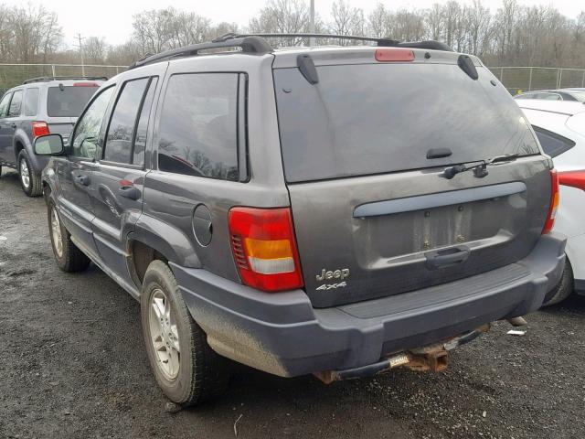 1J4GW48S24C425468 - 2004 JEEP GRAND CHER GRAY photo 3