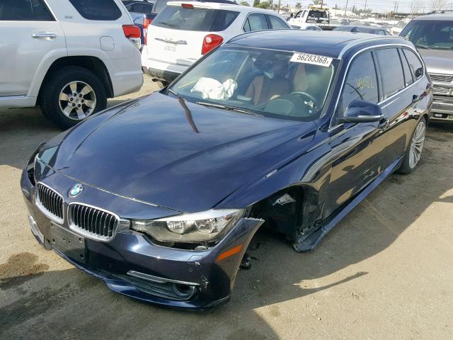 WBA3K5C54FK547312 - 2015 BMW 328 D BLUE photo 2