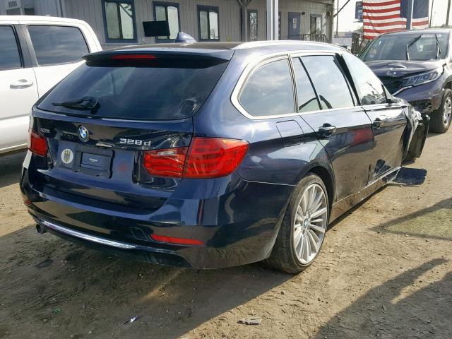 WBA3K5C54FK547312 - 2015 BMW 328 D BLUE photo 4