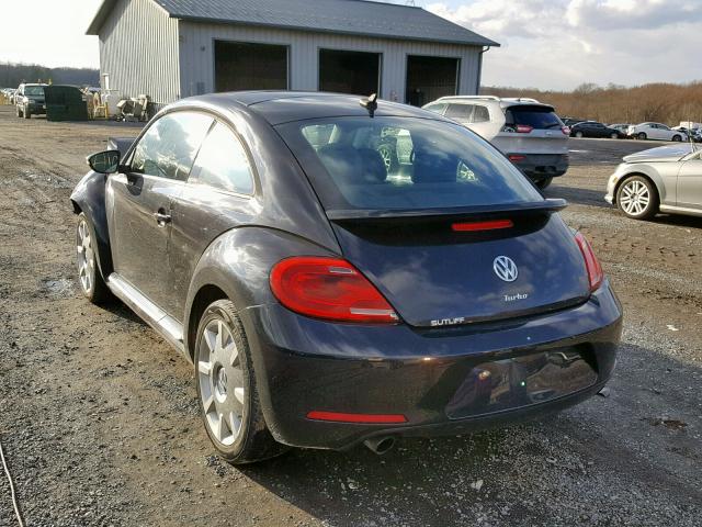 3VW4A7AT6DM646563 - 2013 VOLKSWAGEN BEETLE TUR BLACK photo 3