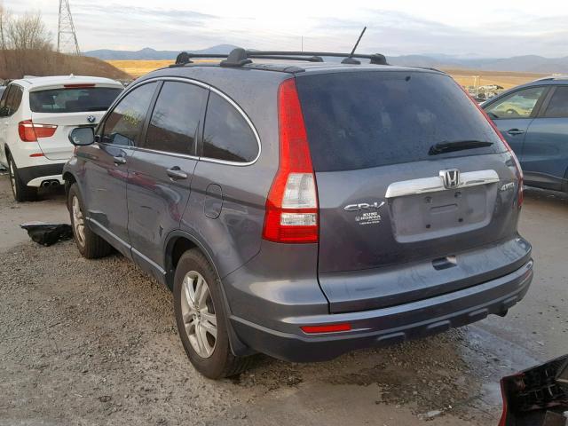 JHLRE4H72BC032468 - 2011 HONDA CR-V EXL GRAY photo 3