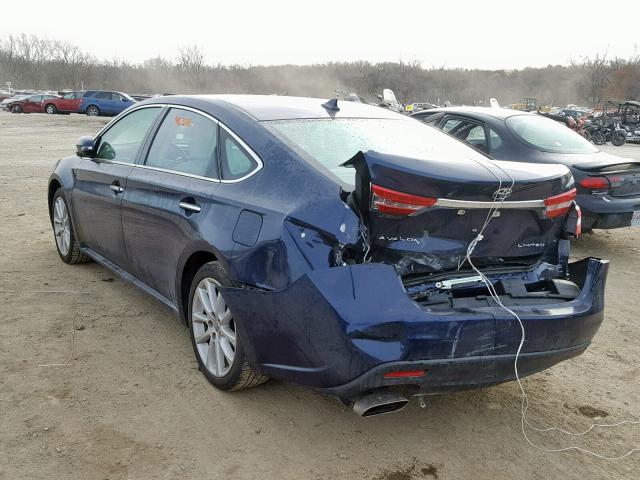 4T1BK1EBXDU033357 - 2013 TOYOTA AVALON BAS BLUE photo 3