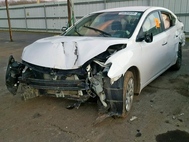 3N1AB7AP6FY357705 - 2015 NISSAN SENTRA S WHITE photo 2