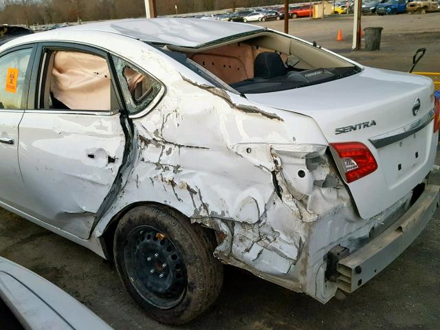 3N1AB7AP6FY357705 - 2015 NISSAN SENTRA S WHITE photo 9