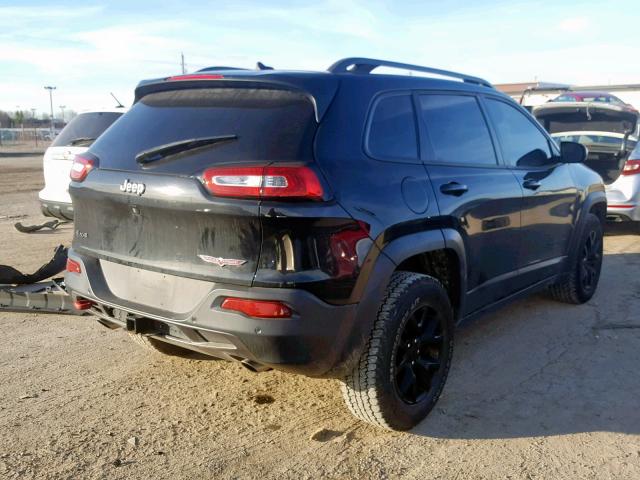 1C4PJMBSXFW512033 - 2015 JEEP CHEROKEE T BLACK photo 4