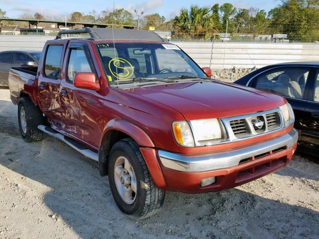 1N6ED27T3YC432997 - 2000 NISSAN FRONTIER C RED photo 1