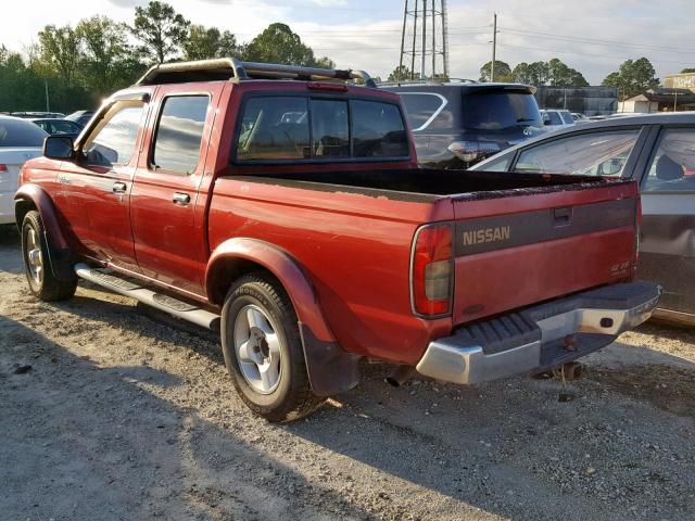 1N6ED27T3YC432997 - 2000 NISSAN FRONTIER C RED photo 3