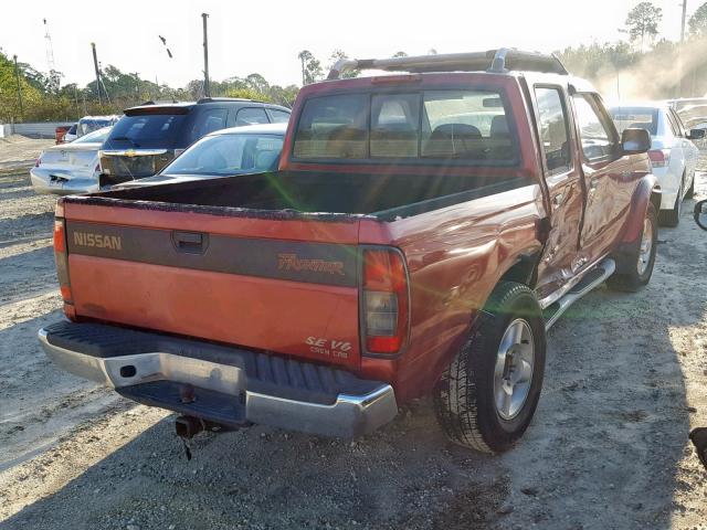 1N6ED27T3YC432997 - 2000 NISSAN FRONTIER C RED photo 4