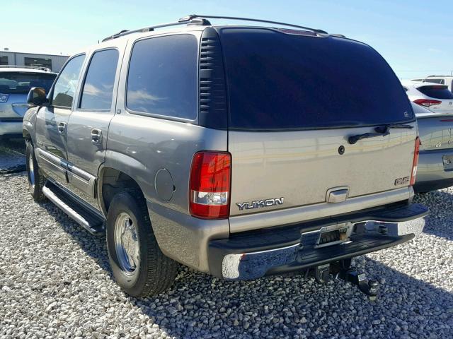 1GKEC13Z32R326245 - 2002 GMC YUKON GRAY photo 3