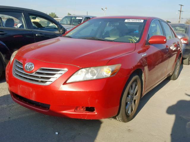 JTNBB46K983048671 - 2008 TOYOTA CAMRY HYBR RED photo 2