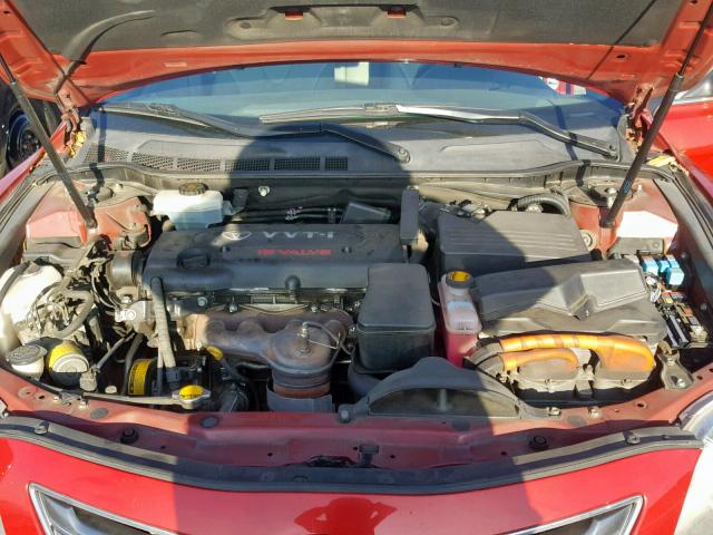 JTNBB46K983048671 - 2008 TOYOTA CAMRY HYBR RED photo 7