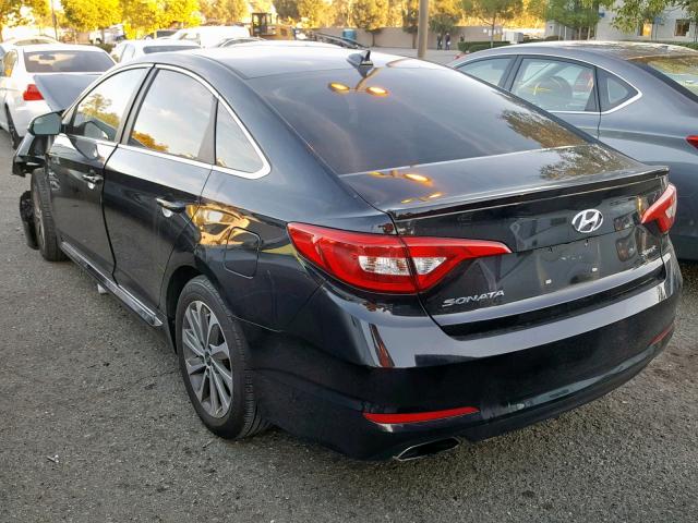 5NPE34AF6HH512240 - 2017 HYUNDAI SONATA SPO BLACK photo 3