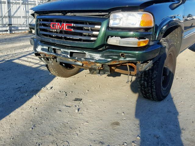 2GTEK13T651374152 - 2005 GMC NEW SIERRA GREEN photo 9