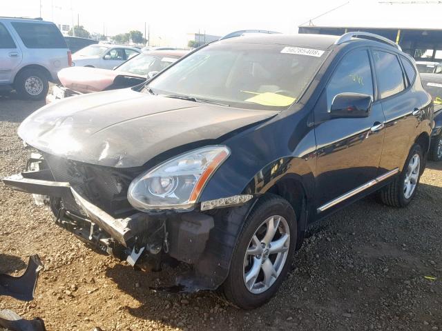 JN8AS5MT0BW575770 - 2011 NISSAN ROGUE S BLACK photo 2