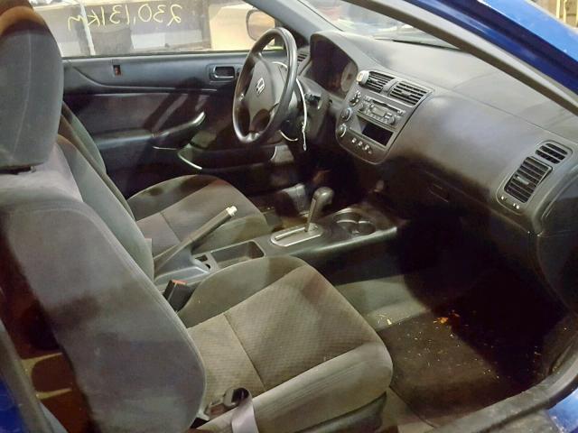 1HGEM22224L807128 - 2004 HONDA CIVIC DX BLUE photo 5