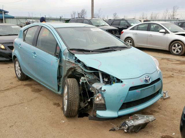 JTDKDTB33E1067070 - 2014 TOYOTA PRIUS C BLUE photo 1