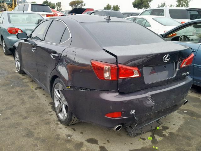 JTHBF5C27D5190856 - 2013 LEXUS IS 250 BROWN photo 3