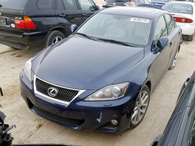 JTHCF5C23C5058423 - 2012 LEXUS IS 250 BLUE photo 2