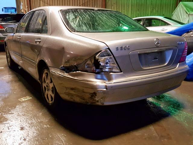 WDBNG84JX5A445039 - 2005 MERCEDES-BENZ S 500 4MAT SILVER photo 3