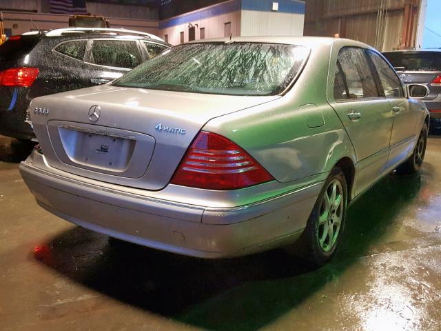 WDBNG84JX5A445039 - 2005 MERCEDES-BENZ S 500 4MAT SILVER photo 4