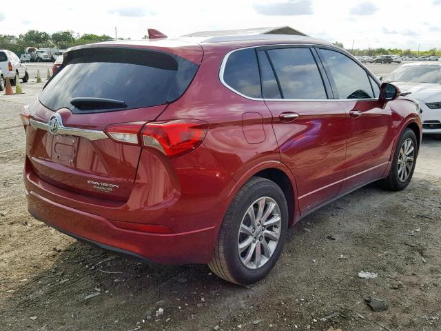 LRBFXCSA9KD009402 - 2019 BUICK ENVISION E RED photo 4