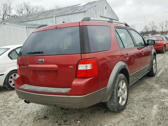 1FMDK02157GA01854 - 2007 FORD FREESTYLE RED photo 4