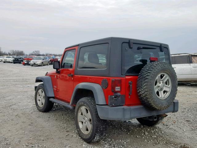 1J4AA2D12BL613264 - 2011 JEEP WRANGLER S RED photo 3