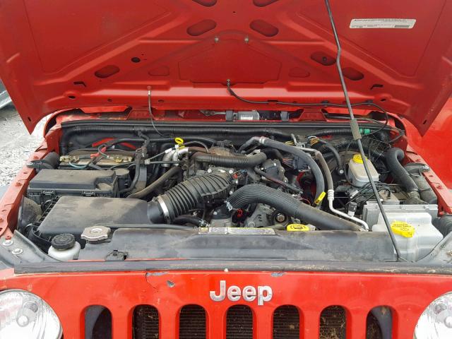 1J4AA2D12BL613264 - 2011 JEEP WRANGLER S RED photo 7